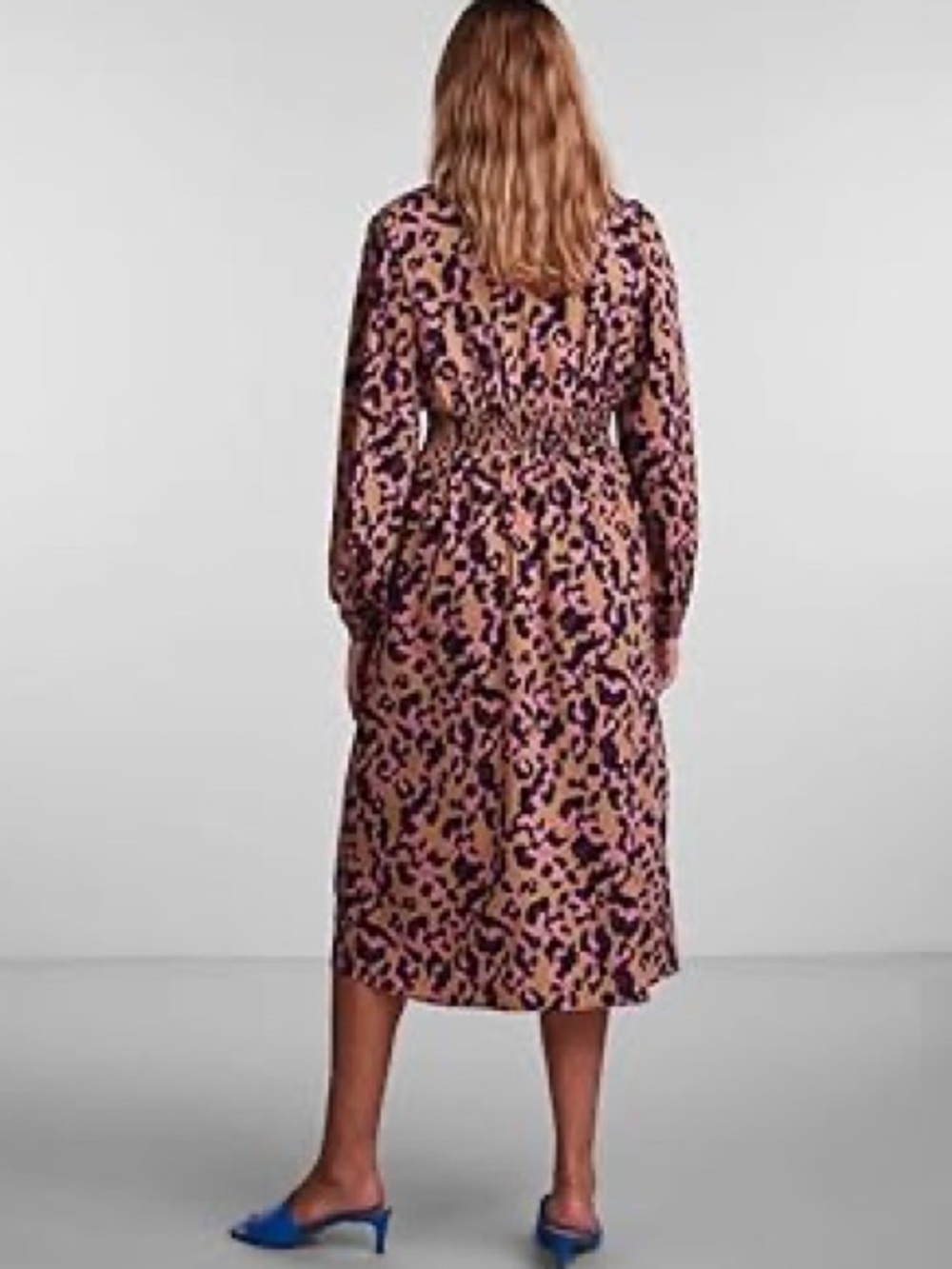 Anthropologie PIECES Erinn Leopard Print Midi Dress Size M - Picture 6 of 10